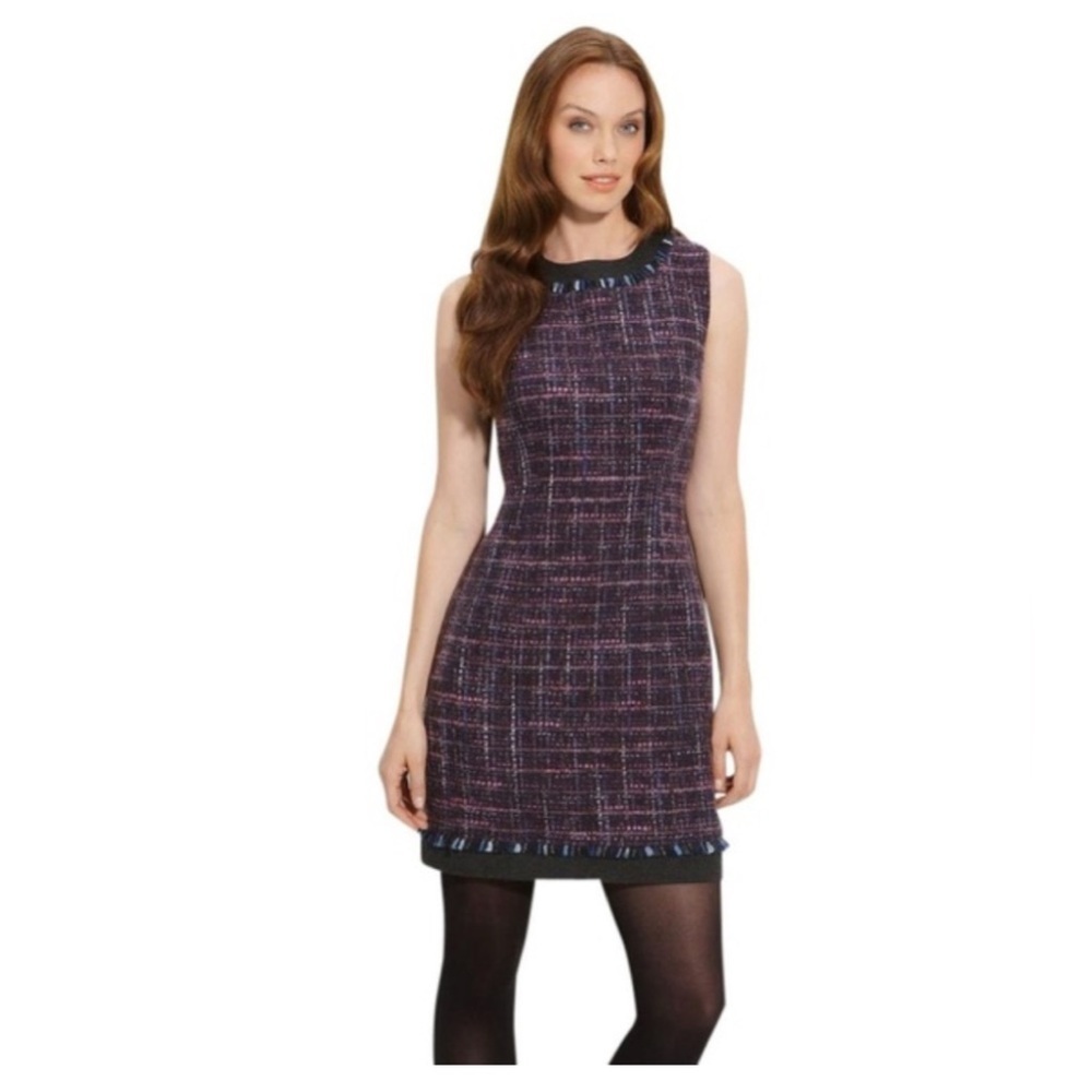 Trina Turk Tweed Sheath Dressage Dress Made in the USA size 4 1717
